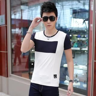 Bay Go Mall Short-Sleeve Colour-Block T-Shirt