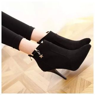 BAYO Heel Pointy Ankle Boots