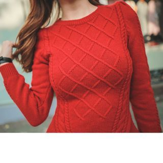 UUZONE Cable-Knit Sweater