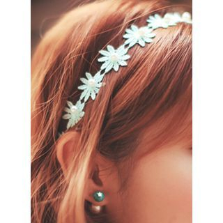 kitsch island Crochet Beaded Head Band