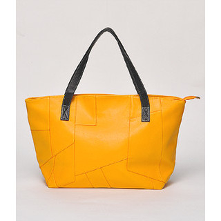 yeswalker Geometric Front Panel Tote Yellow - One size