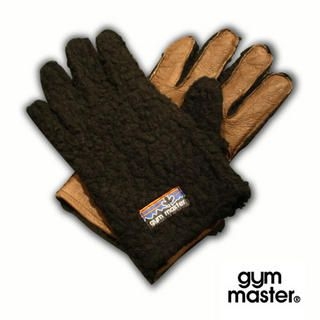 Leather & Faux Fleece Gloves Black - One Size