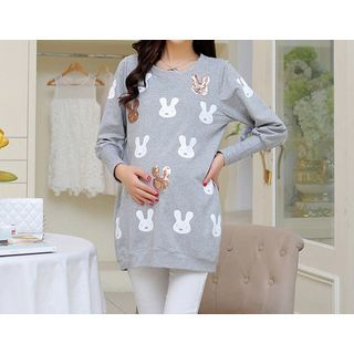 LYLA Maternity Rabbit Print T-Shirt
