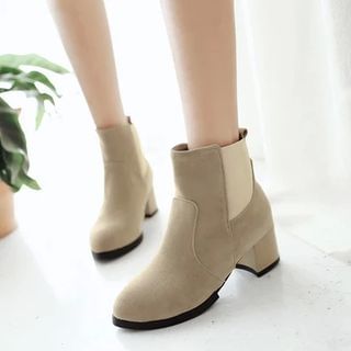 Colorful Shoes Block Heel Short Boots