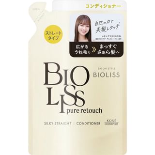 Kose - Bioliss Pure Retouch Sliky Straight Conditioner 340ml Refill
