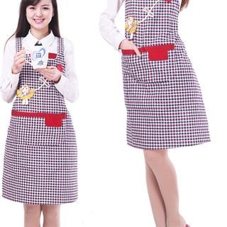 Floret Check Apron