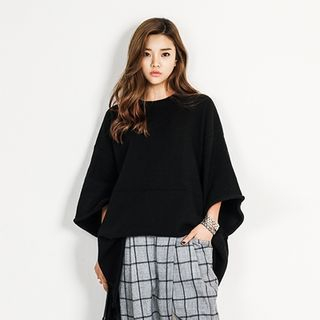 FASHION DIVA Wool Blend Oversized Knit Top