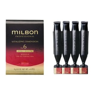 Milbon - Global Vitalizing Dimension Professional Weekly Booster 9G X 4