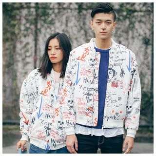 Simpair Abstract Graffiti Couple Jacket