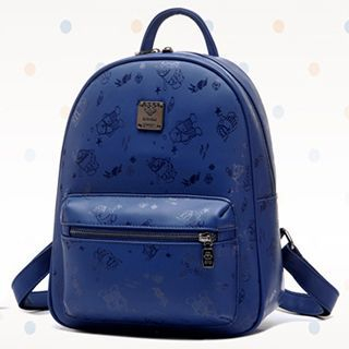 BeiBaoBao Faux-Leather Print Backpack