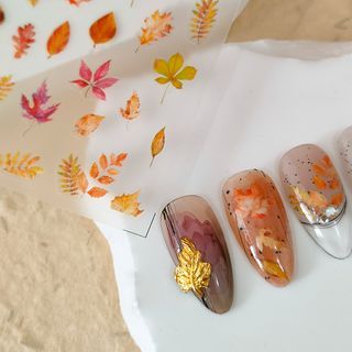 MAGICO - Maple Leaf Nail Art Stickers kx293 - One Size