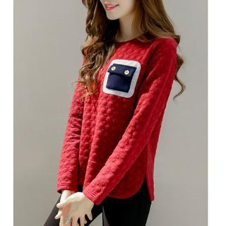 Dowisi Textured Long-Sleeve Top