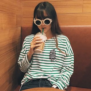KAKASA Monster Stripe Long-Sleeve T-shirt