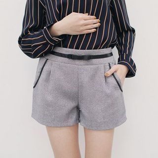 Tokyo Fashion Bow Waist Woolen Shorts