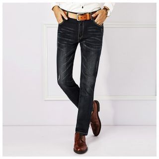 Leewiart Washed Elastic Jeans
