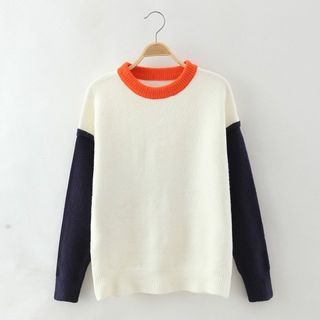 Aigan Contrast-Sleeve Sweater