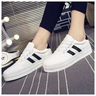 EUNICE Platform Canvas Sneakers