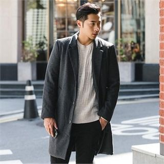 STYLEMAN Notched-Lapel Single-Breasted Coat