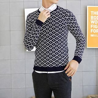 Blueforce Round-Neck Pattern Sweater