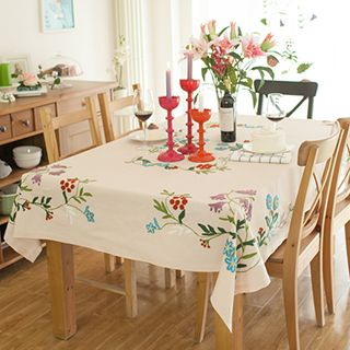 Tarobear Embroidered Table Cover