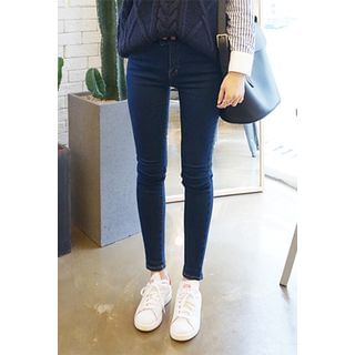 OZNARA Brushed-Fleece Lined Skinny Jeans