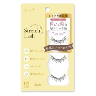 BN - Vivias Extendable False Eyelashes 03 Natural - 3 pairs