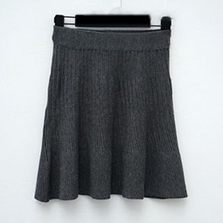 Polaris Ribbed A Line Knit Skirt