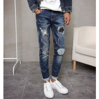 Fisen Distressed Washed Jeans