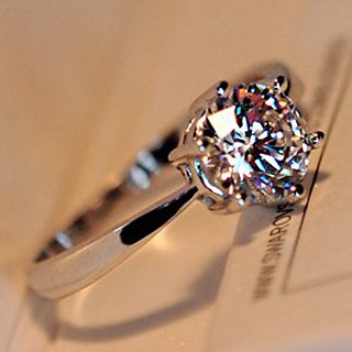 Nanazi Jewelry Rhinestone Sterling Silver Ring