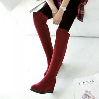 JY Shoes Hidden Wedge Over-the-Knee Boots
