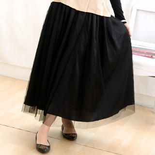 Tulle Maxi Skirt Black - One Size