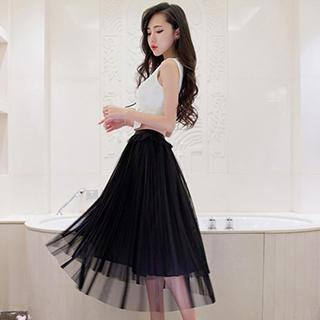 Aurora Tulle Midi Skirt