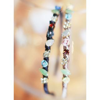 kitsch island Flower-Accent Beaded Headband