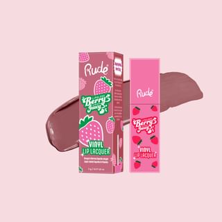 Rude Cosmetics - Berry Juicy Vinyl Lip Lacquer - 9 Colors Acai - 2G