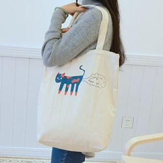 Aoba Cat Printed Shopper Bag
