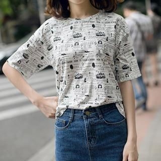 Wimi girls Short Sleeves Print T-shirt