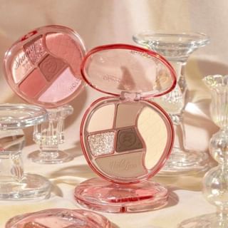 Hold Live - Pink Mist Pervading Compreshensive Powder Palette - 4 Type #H02 - 14.8G