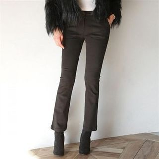 LIPHOP Cotton Blend Boot-Cut Pants