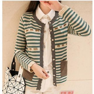 Soft Luxe Stripe Colour Block Cardigan