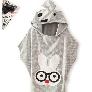 Cute Colors Dotted Rabbit Hooded Cape Jacket