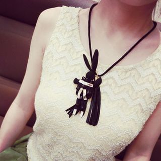 Ticoo Embellished Bunny Necklace