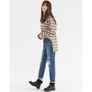 Someday, if Striped Wool Blend Knit Top