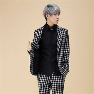 THE COVER Check-Pattern Single Jacket