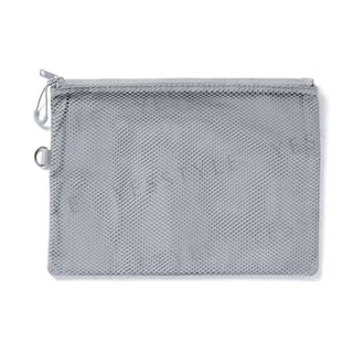 Polyester Double Zipper Case L Gray 1 pc