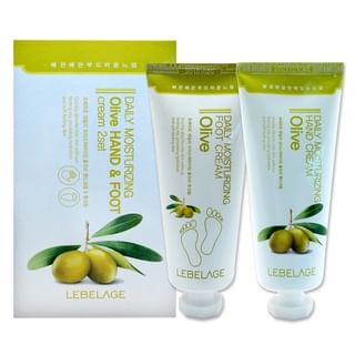 Lebelage - Daily Moisturizing Olive Hand & Foot Cream Set 2 Pcs