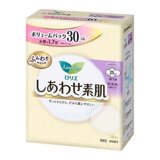 Kao - Laurier F Happy Bare Skin For Especially Heavy Daytime With Wings 25Cm 30 Pcs
