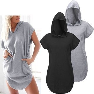 Flobo Short-Sleeve Hooded Tunic