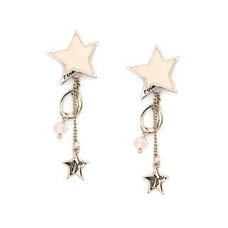 MBLife.com The Happiness Collection - Super Star with Dangling Ring Stud Earrings