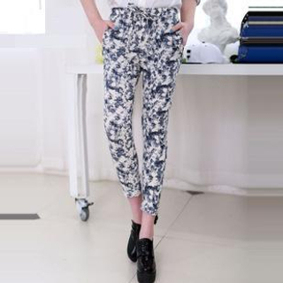 Cobogarden Floral Print Slim-fit Pants
