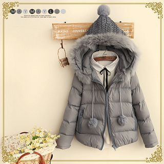 Maymaylu Dreams Knit Hooded Padded Jacket